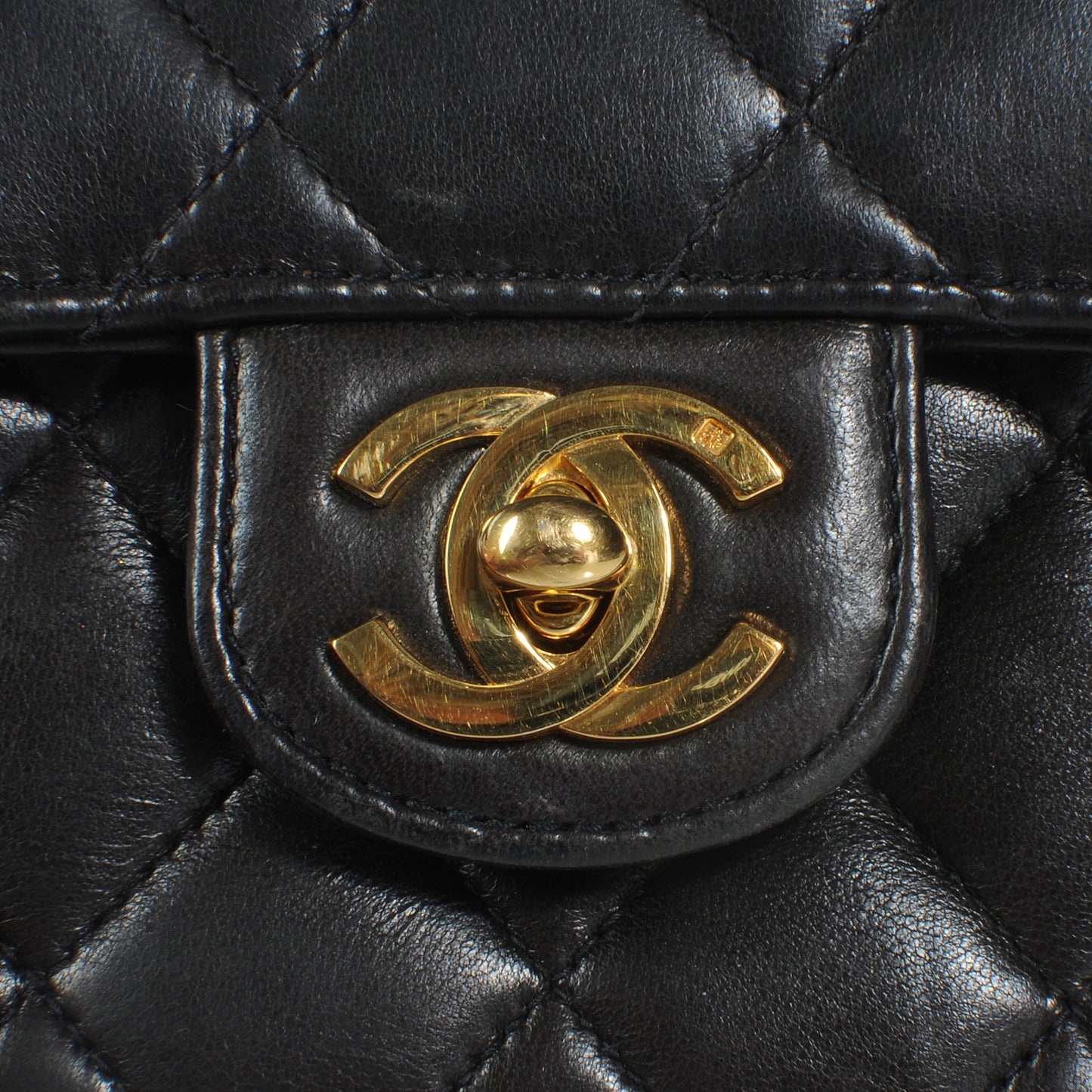 Lambskin Mini Kelly Flap Bag Black