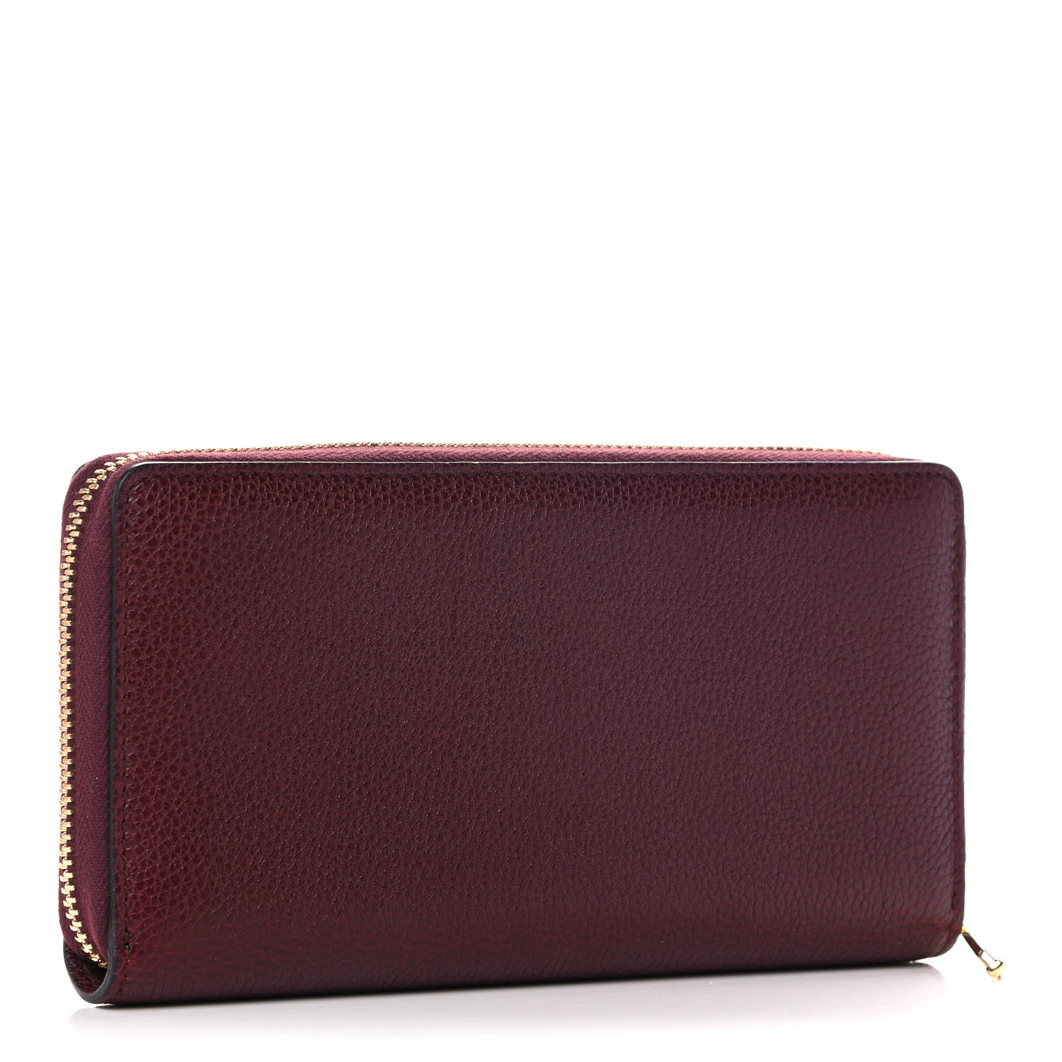 Gucci Grainy Calfskin Zumi Zip Around Wallet Vintage Bordeaux 3 of 11