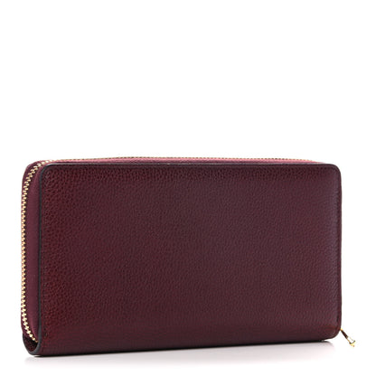 Gucci Grainy Calfskin Zumi Zip Around Wallet Vintage Bordeaux 3 of 11