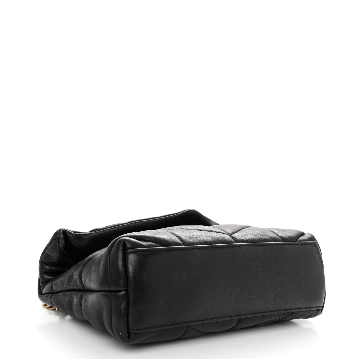 Saint Laurent Lambskin Quilted Toy Loulou Puffer Monogram Chain Satchel Black 4 of 9