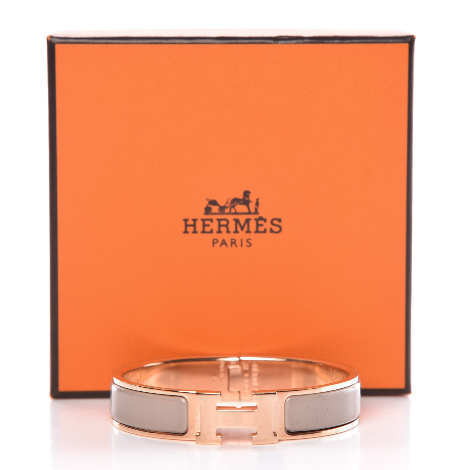 Hermes Enamel Clic Clac H Narrow Bracelet PM Marron Glace 6 of 6