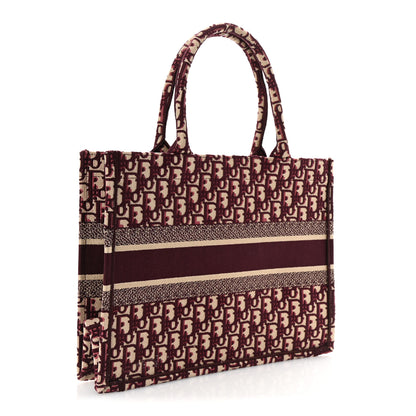 Christian Dior Oblique Medium Book Tote Burgundy Multicolor 3 of 10