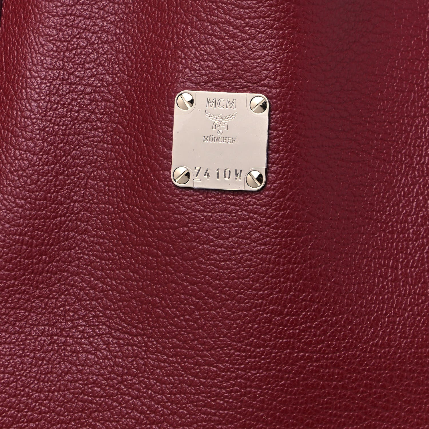 MCM Grained Calfskin Medium Reversible Wandel Tote Ruby Tan 6 of 20