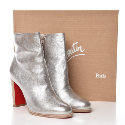 Christian Louboutin Kid Lame Washed Adox 85 Ankle Boots 39 Roche Grezzo Saponat 8 of 8