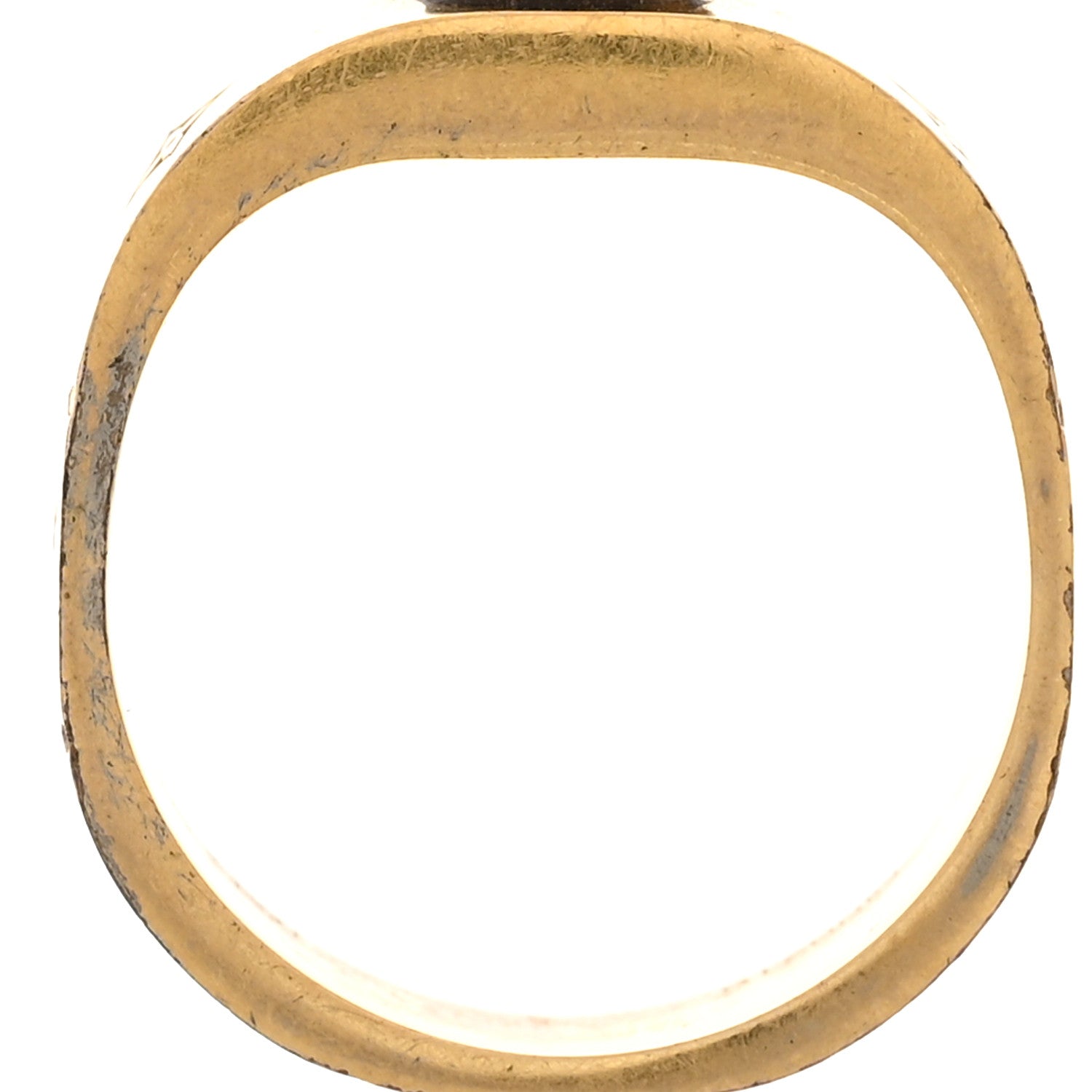 Louis Vuitton Brass Monogram Engraved Nanogram Ring S Gold 1841172