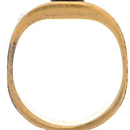 Louis Vuitton Brass Monogram Engraved Nanogram Ring S Gold 7 of 7