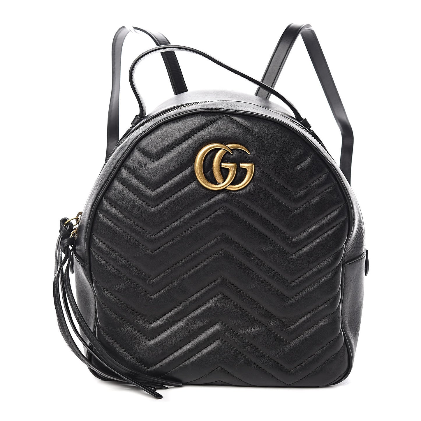 Calfskin Matelasse GG Marmont Backpack Black