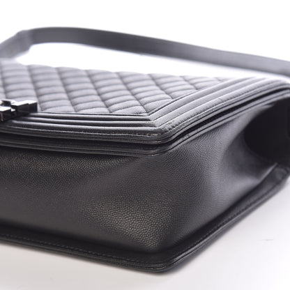 Chanel Caviar Quilted New Medium Boy Flap So Black 16 of 17