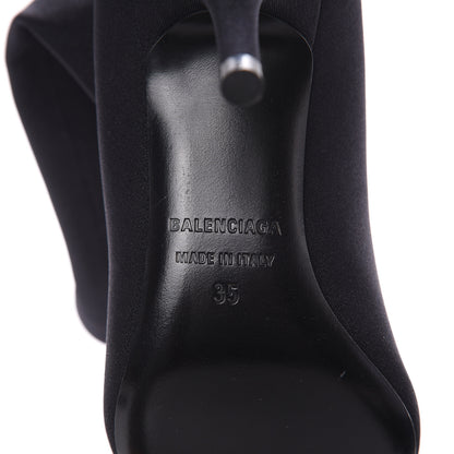 Balenciaga Jersey Crepe Extreme Pointed Toe Knife Booties 35 Black 6 of 7