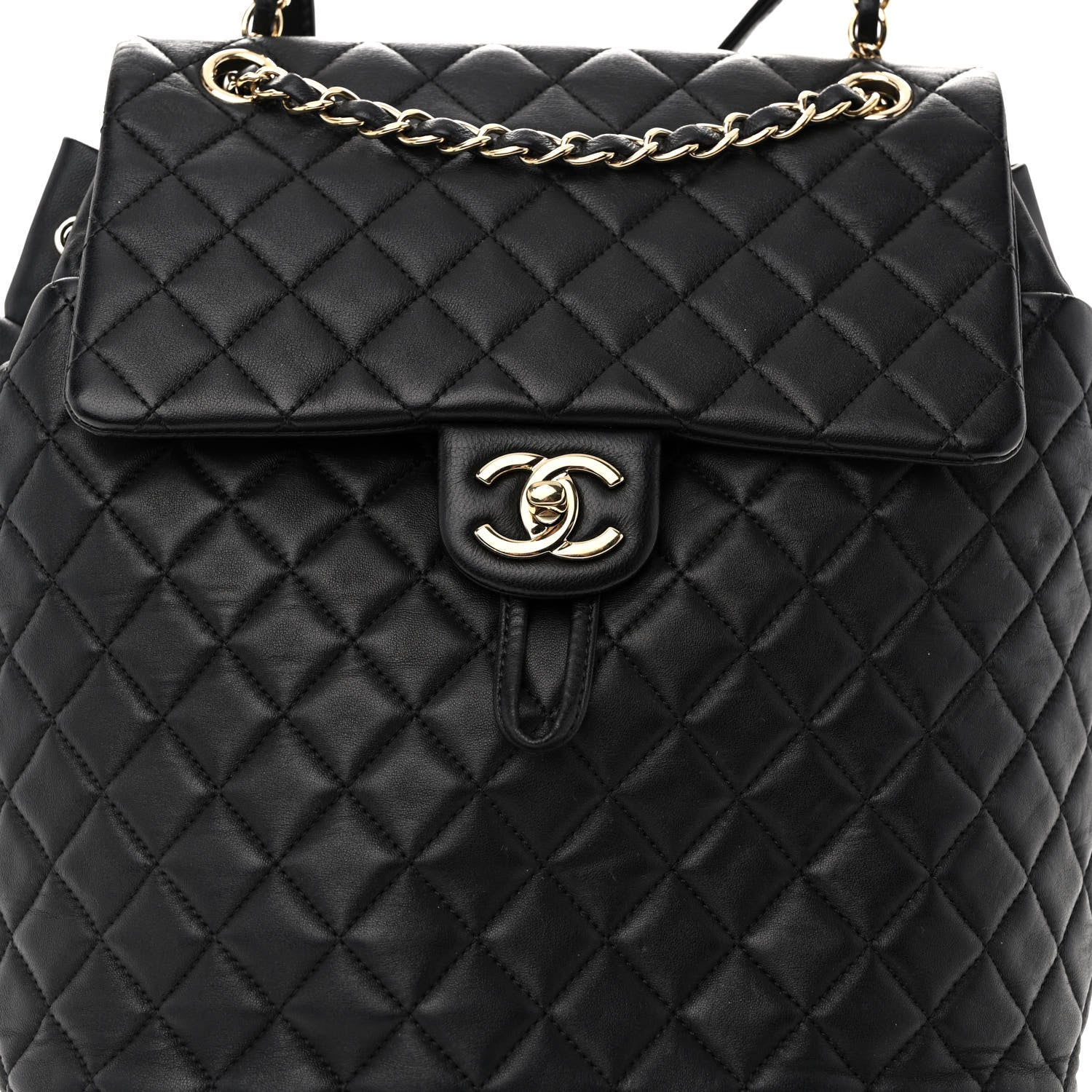 Chanel Lambskin Quilted Large Urban Spirit Backpack Black 8 of 10