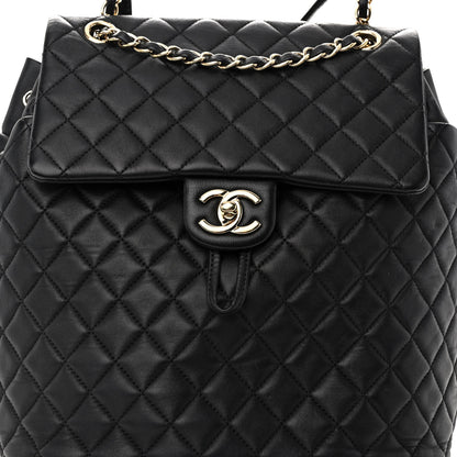 Chanel Lambskin Quilted Large Urban Spirit Backpack Black 8 of 10