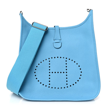 Hermes Taurillon Clemence Evelyne III PM Celeste 1 of 10