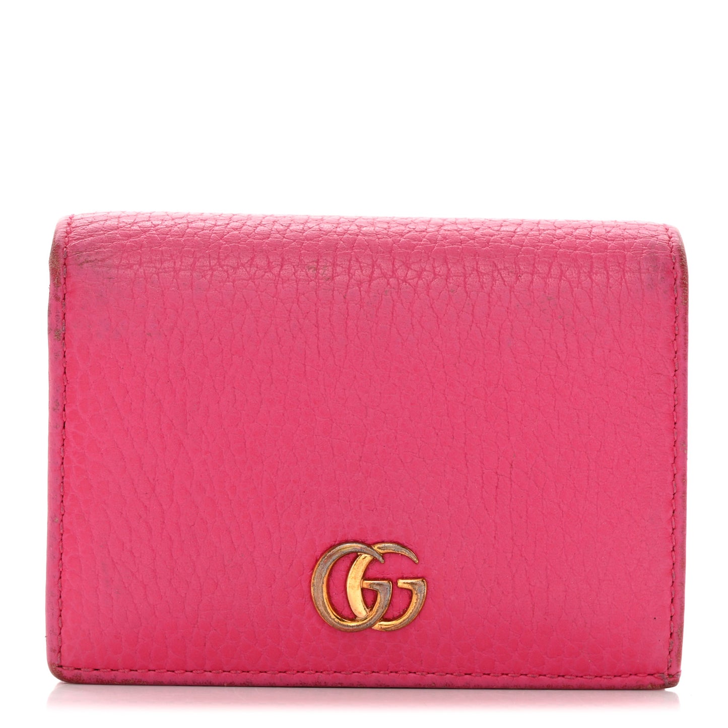 Dollar Calfskin GG Marmont Card Case Box Pink