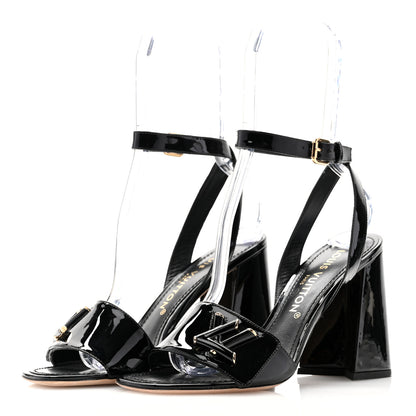Louis Vuitton Patent Calfskin Shake Sandals 38.5 Black 3 of 11