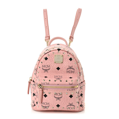 MCM Visetos Stud Mini Stark Backpack Soft Pink 1 of 9