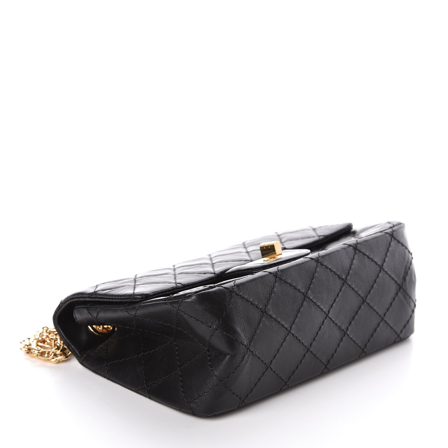 Chanel Aged Calfskin Quilted 2.55 Reissue Mini Flap Black 4 of 11