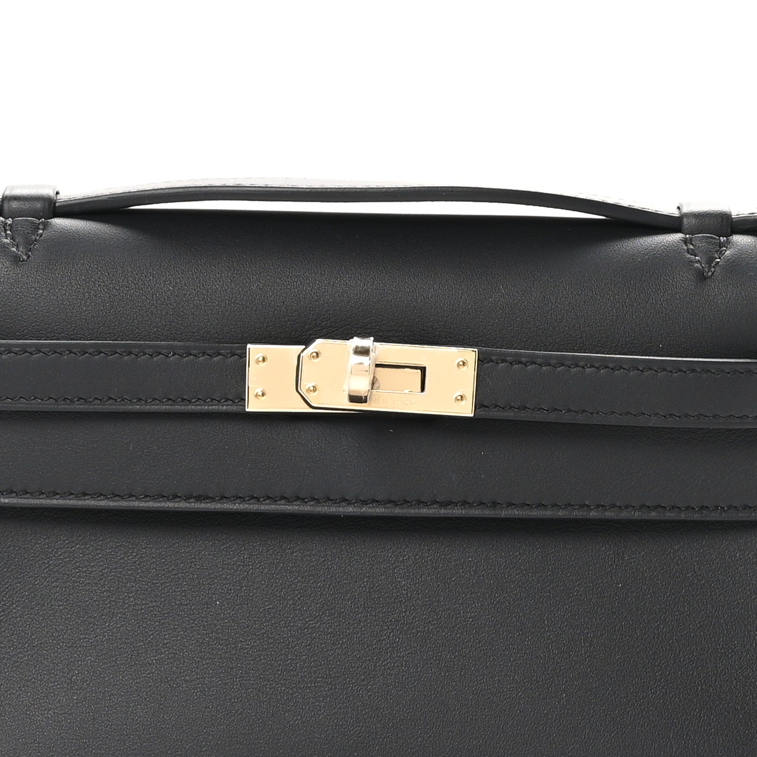 Hermes Swift Kelly Pochette Clutch Black 8 of 11