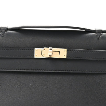 Hermes Swift Kelly Pochette Clutch Black 8 of 11