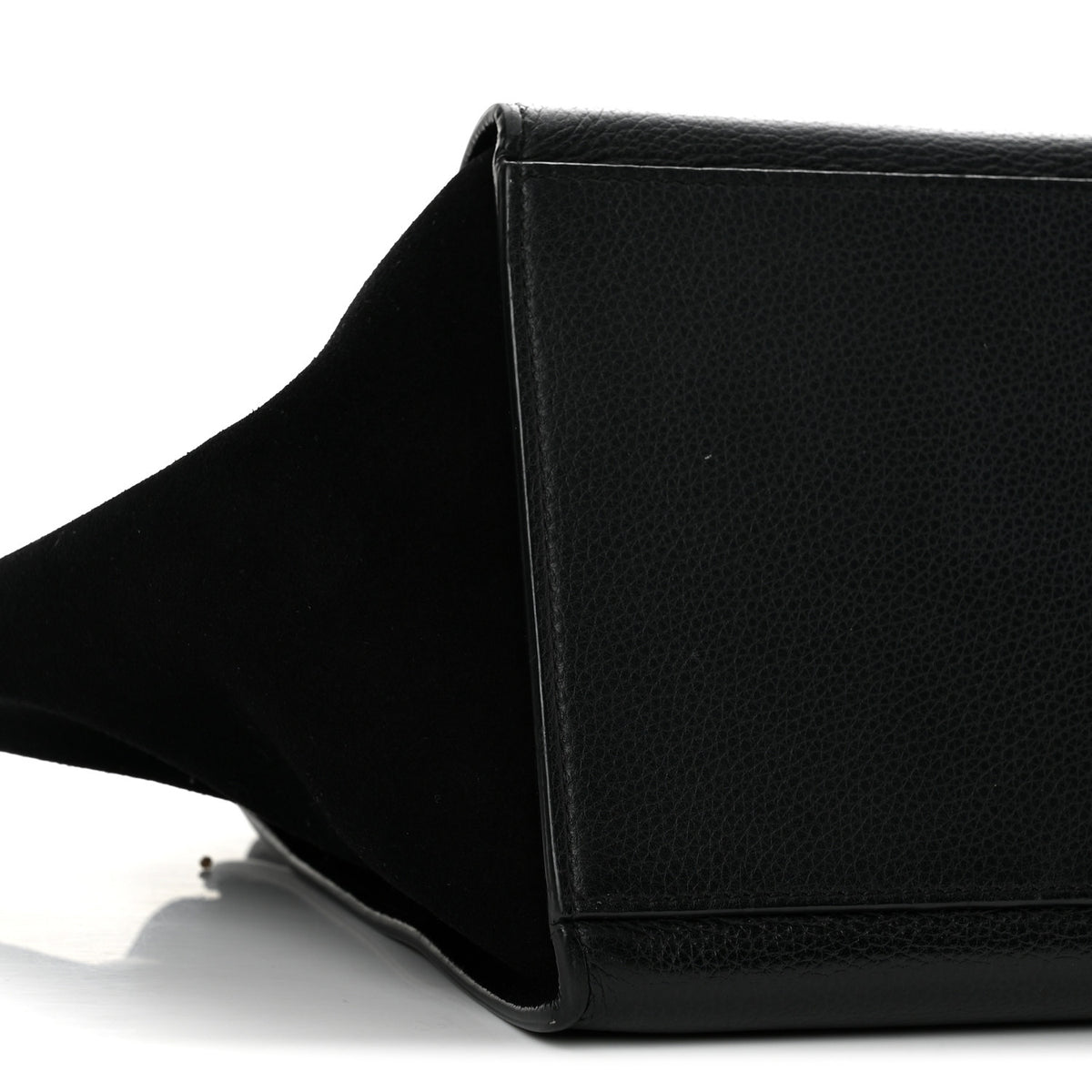 Celine Drummed Calfskin Suede Medium Trapeze Black 8 of 14