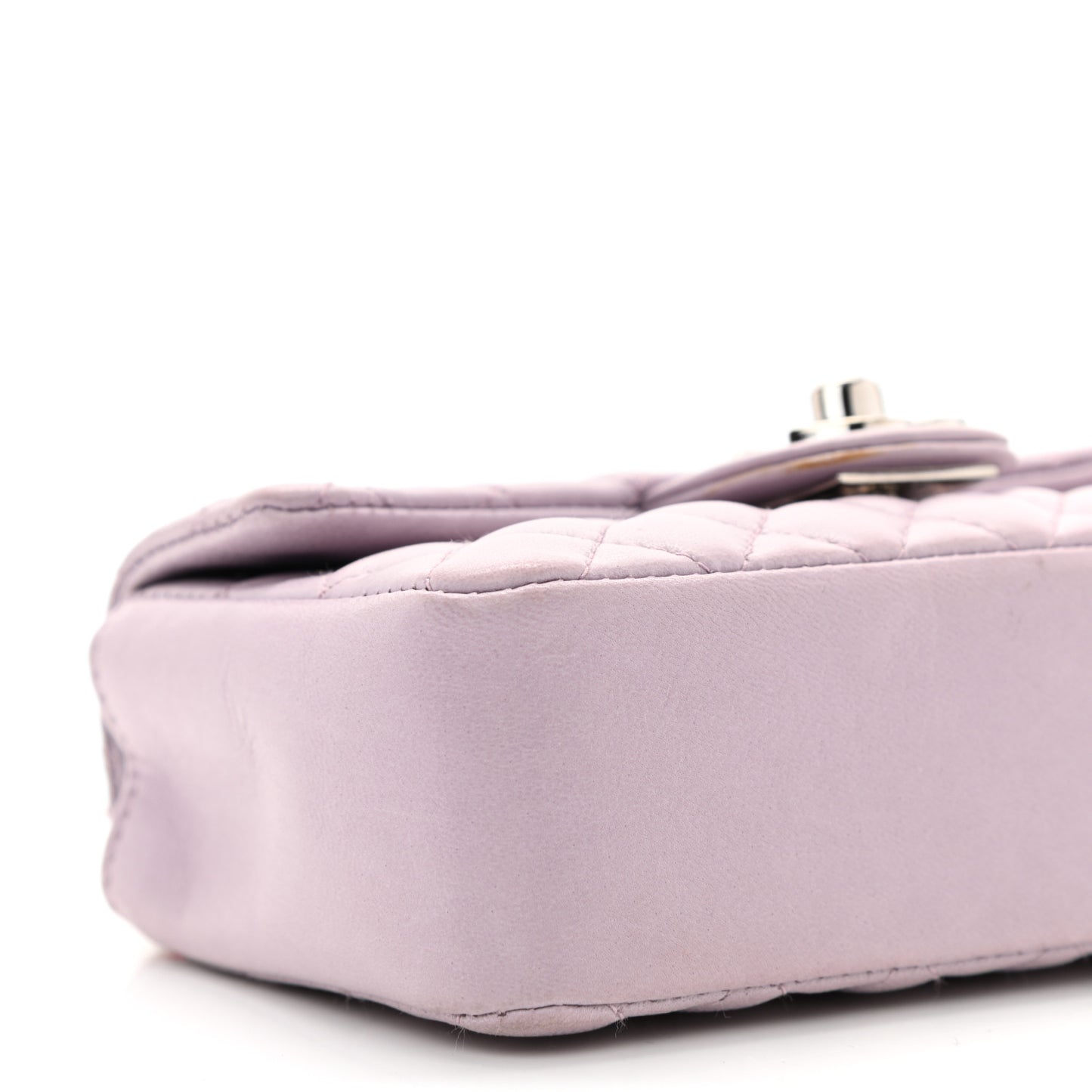 Lambskin Quilted Mini Valentine Flap Lilac