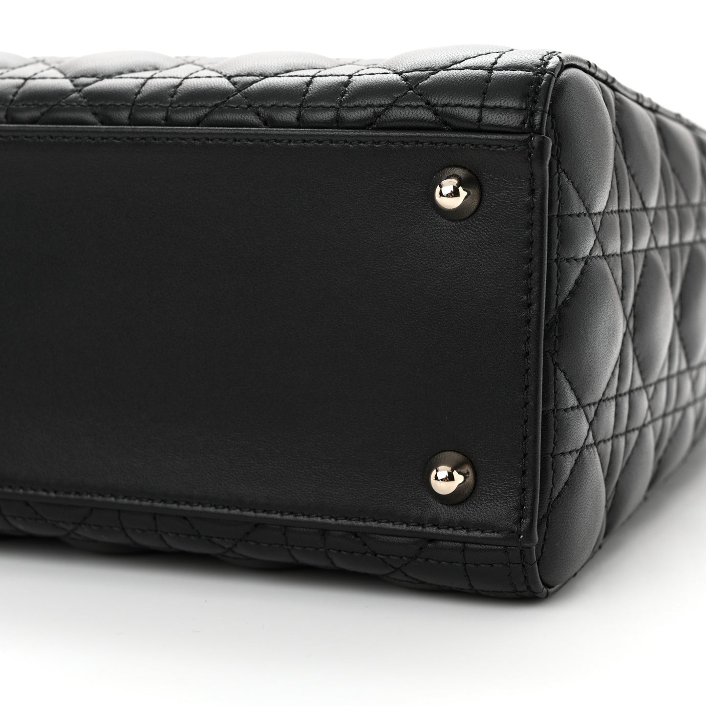 Lambskin Cannage Large Lady Dior Black