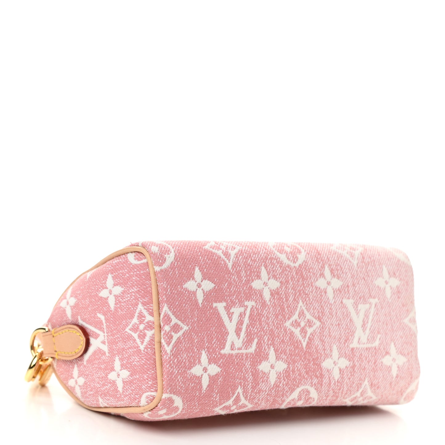 Monogram Jacquard Denim Nano Speedy Bandouliere Pink