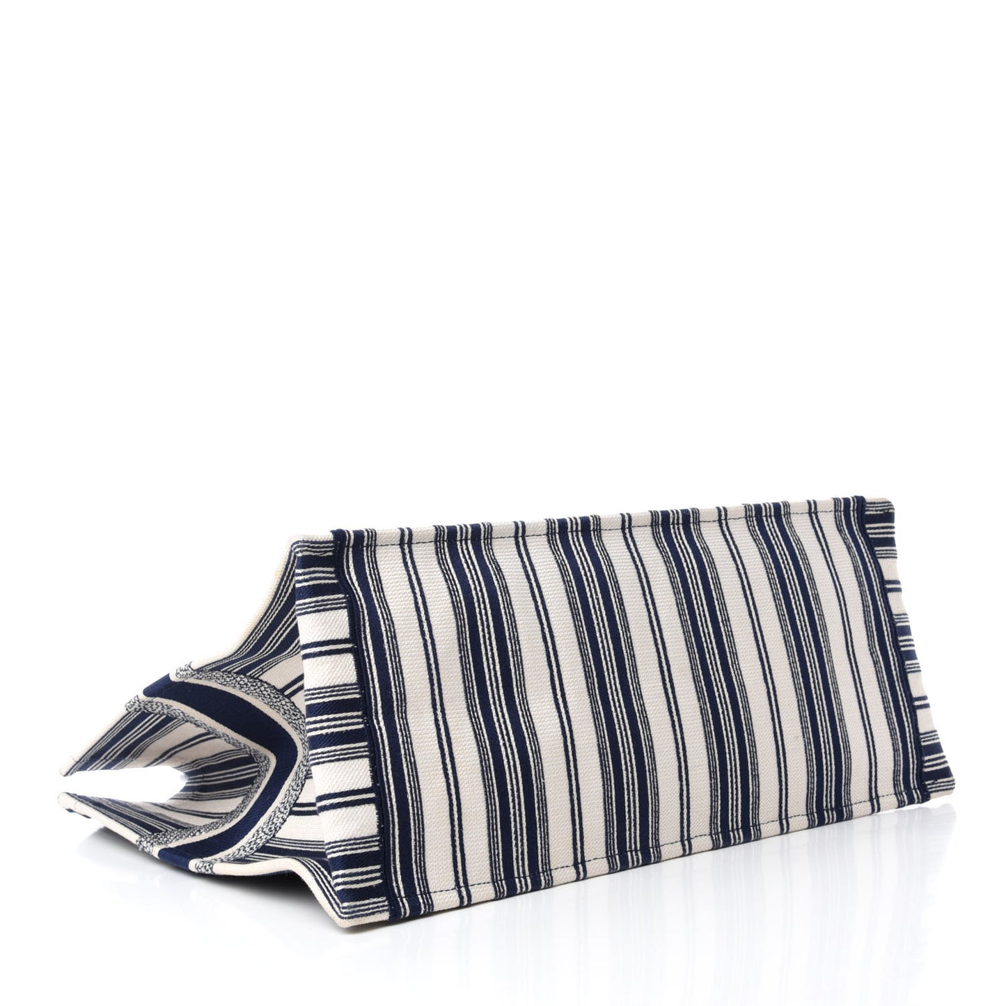 Canvas Embroidered Forte Dei Marmi Striped Book Tote Blue