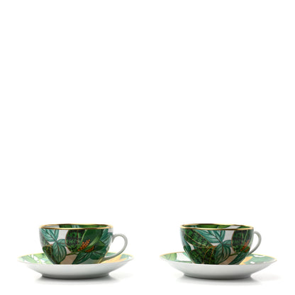 Hermes Porcelain Passifolia Tea Cup And Saucer Set Of 2 3 of 11
