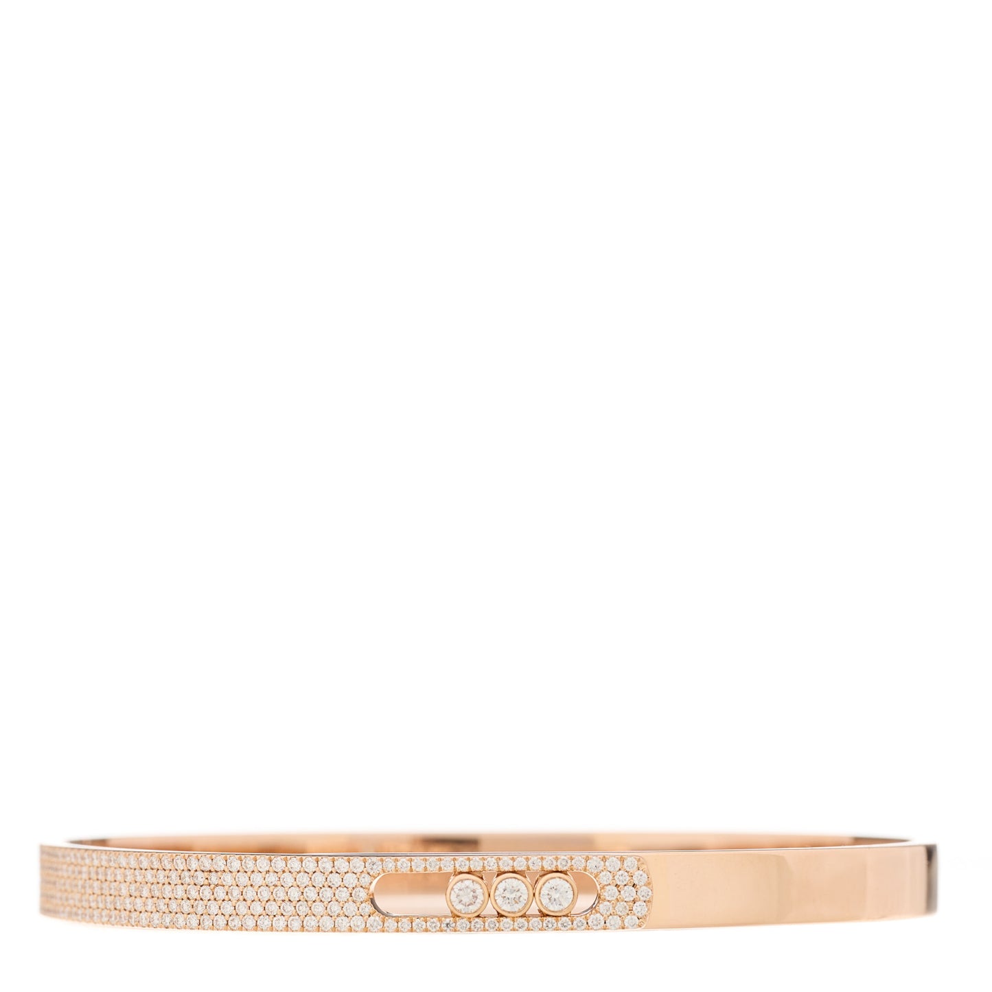 18K Rose Gold Diamond SM Move Noa Pave Bangle Bracelet S