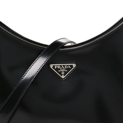 Prada Spazzolato Large Cleo Adjustable Strap Shoulder Bag Black 7 of 9