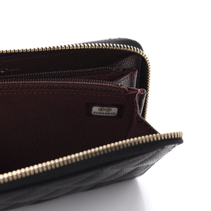Chanel Caviar Quilted Small Zip Around Wallet Black 8 of 9