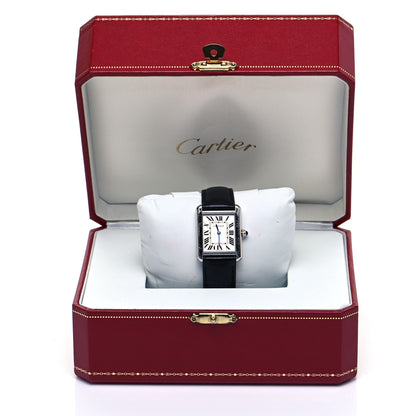Cartier Stainless Steel Calfskin 24mm Tank Solo Quartz Watch 5 of 5