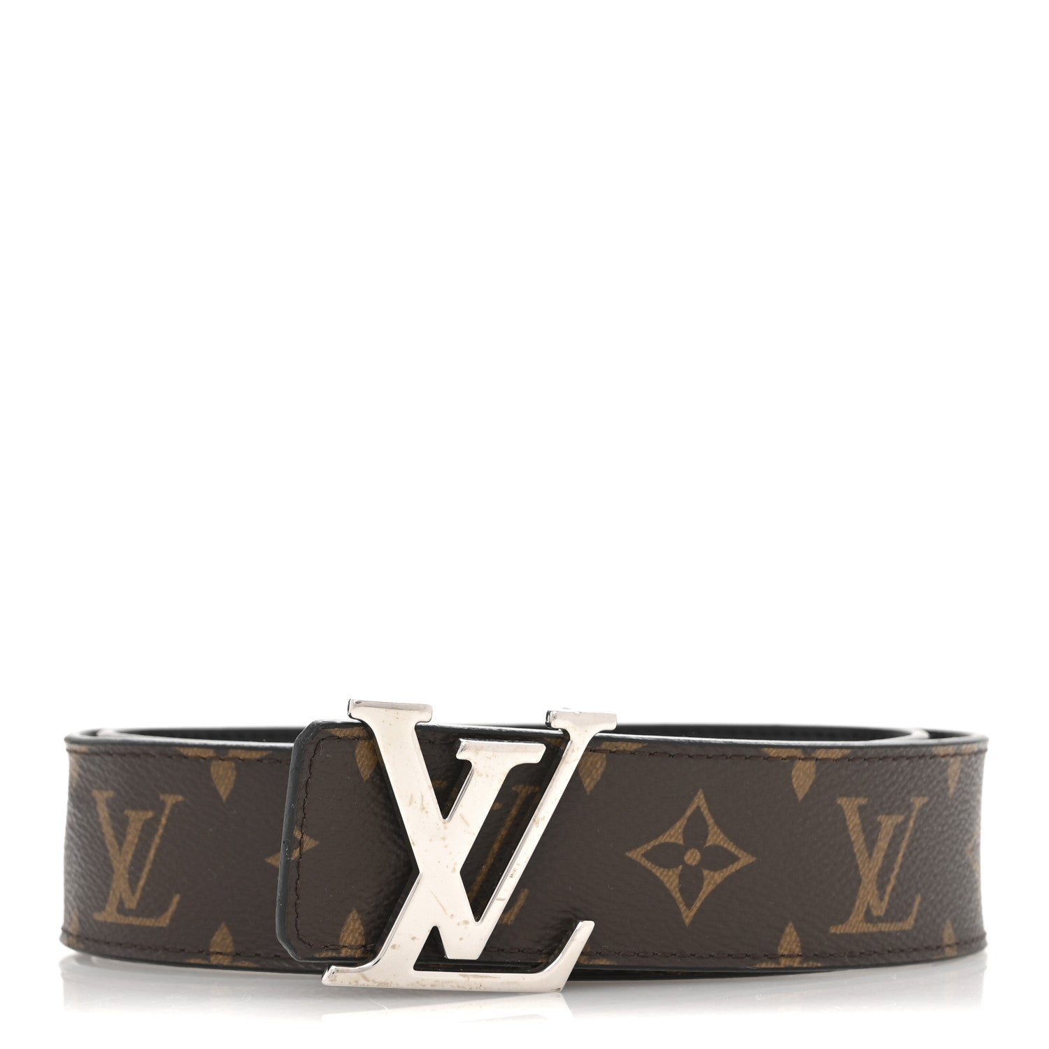 Louis Vuitton Calfskin Monogram 40mm LV Initiales Reversible Belt 80 32 Black 1 of 9