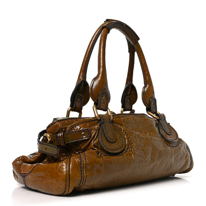 Chloe Crinkled Patent Medium Paddington Satchel 3 of 11