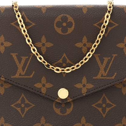 Louis Vuitton Monogram Pochette Felicie Chain Wallet Fuchsia 8 of 10