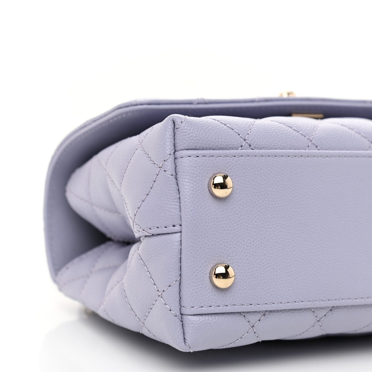 Caviar Quilted Mini Coco Handle Flap Light Purple