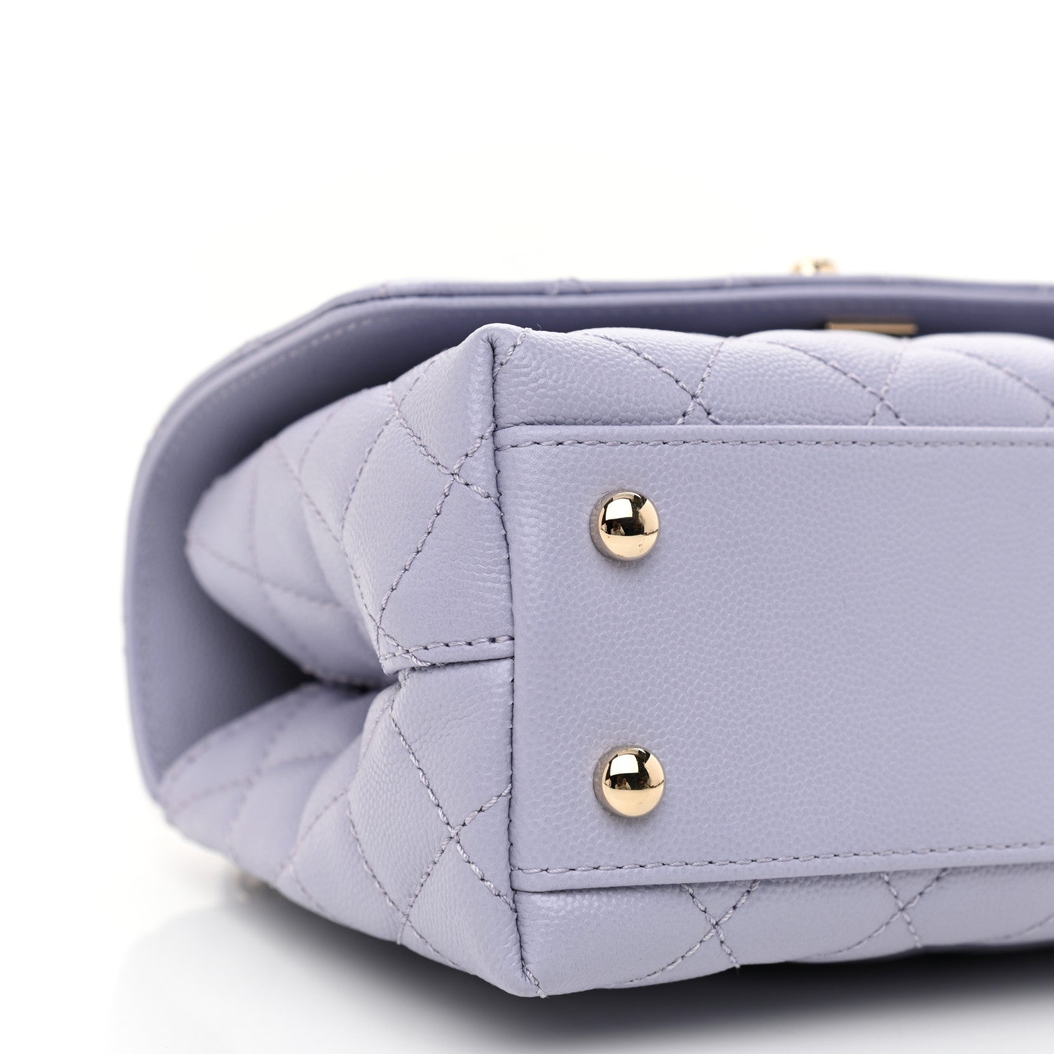 Chanel Caviar Quilted Mini Coco Handle Flap Light Purple 9 of 10