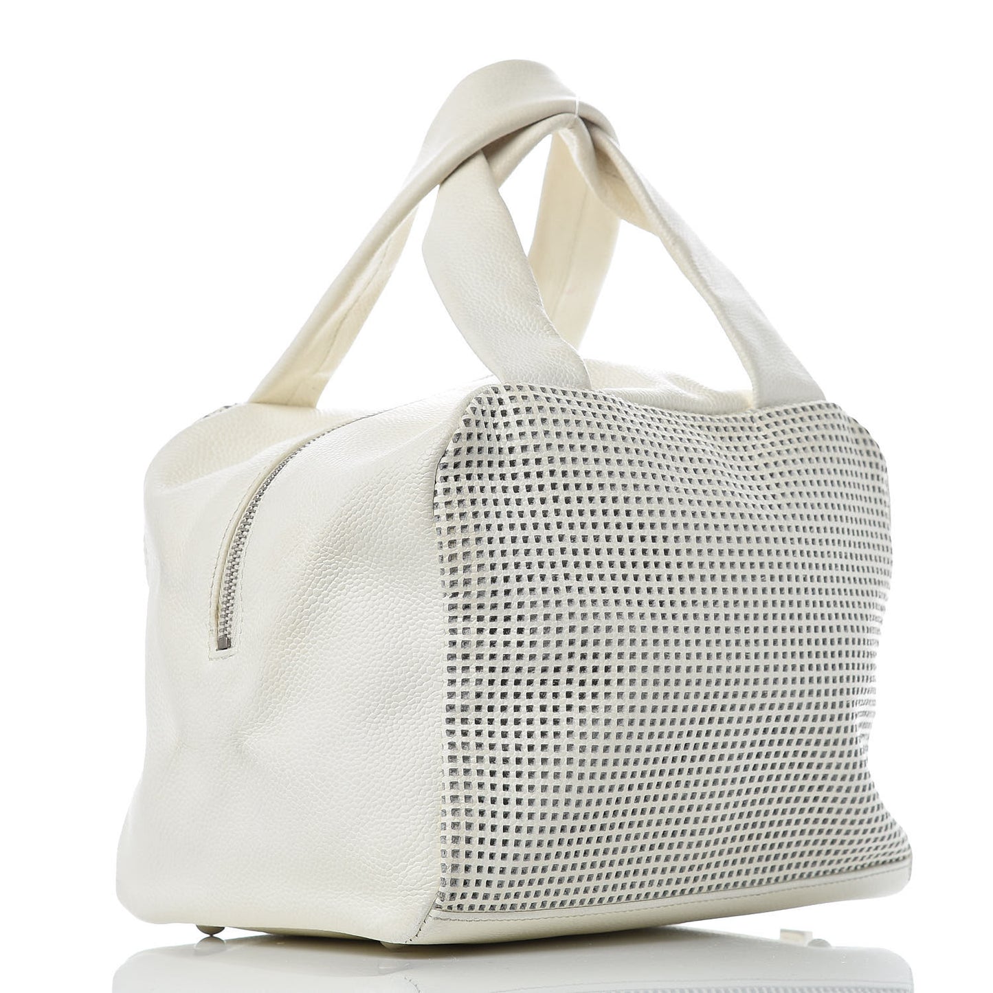 Caviar Perforated Bowler White