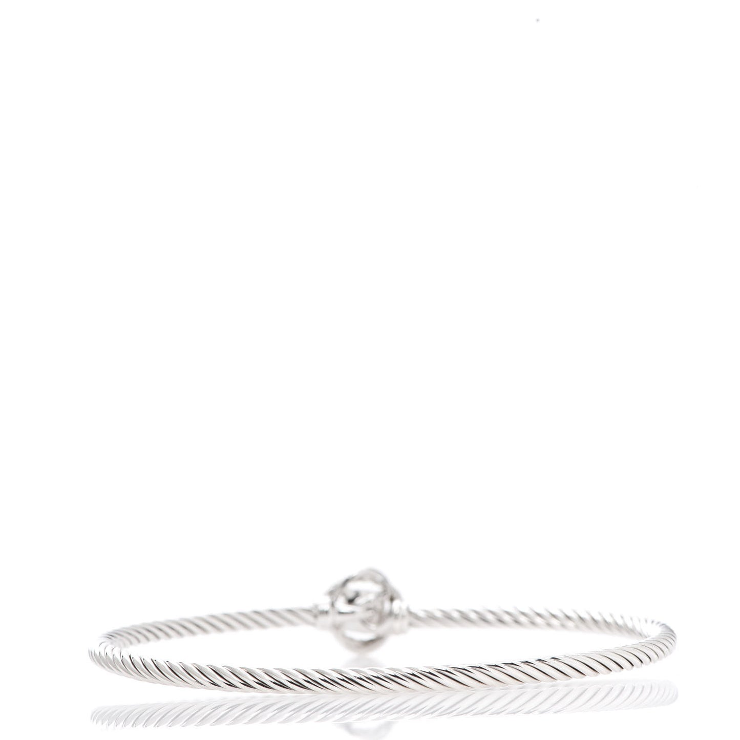 Sterling Silver Diamond 3mm Infinity Bracelet