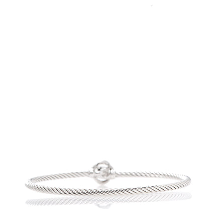 David Yurman Sterling Silver Diamond 3mm Infinity Bracelet 3 of 4