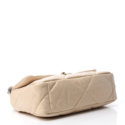 Chanel Goatskin Quilted Medium Chanel 19 Flap Beige 4 of 10