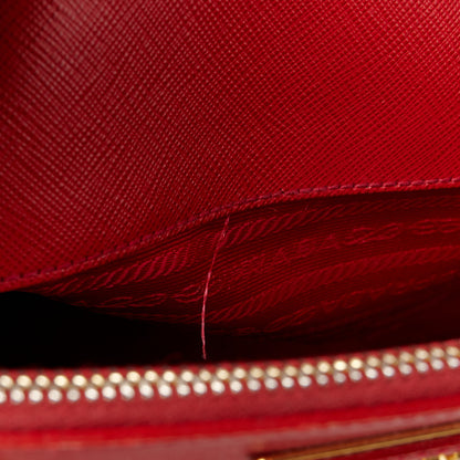 Prada Saffiano Medium Galleria Double Zip Tote Fuoco 12 of 15