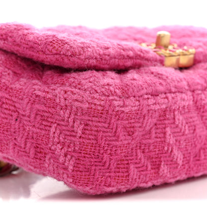 Chanel Tweed Quilted Chanel 19 Waist Bag Pink 8 of 9