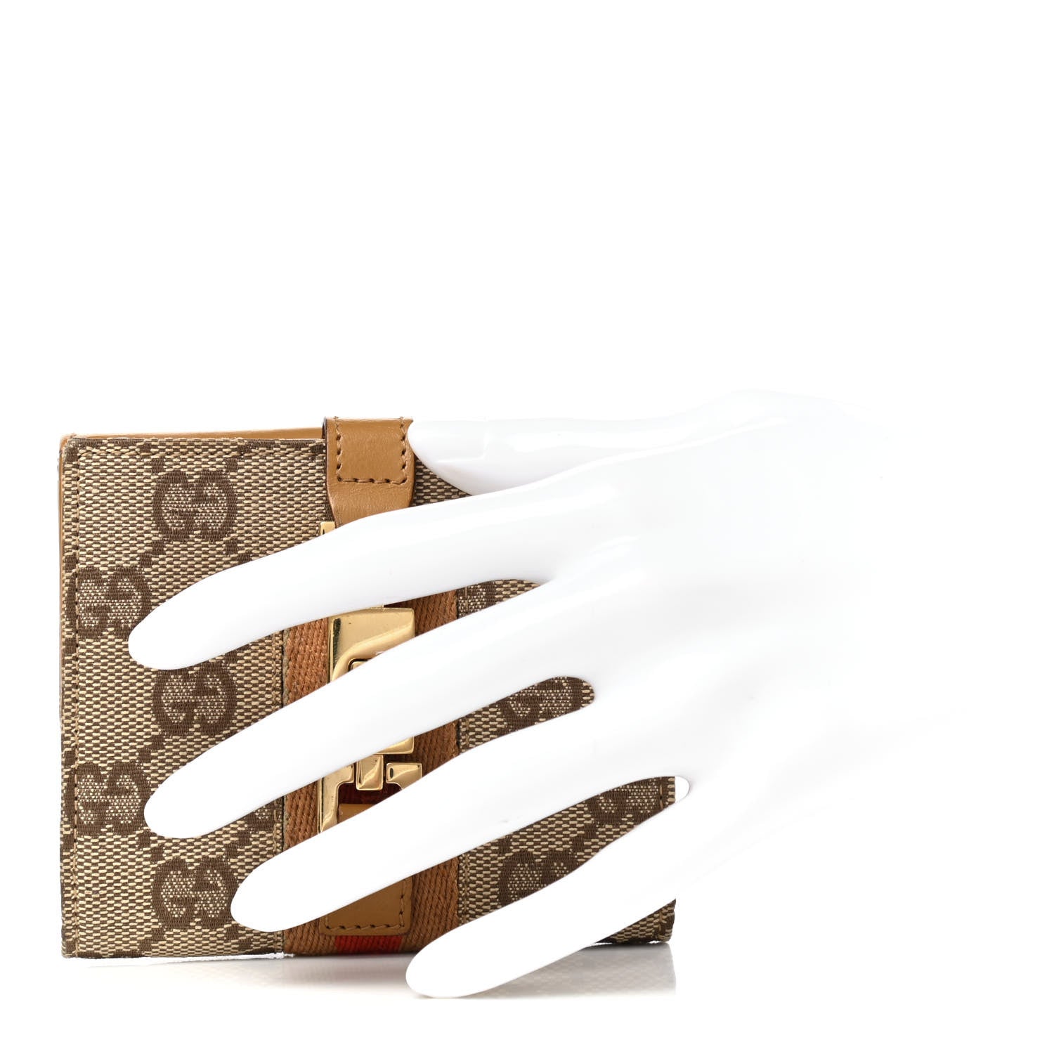 Gucci Monogram Compact Wallet Tan 2 of 11