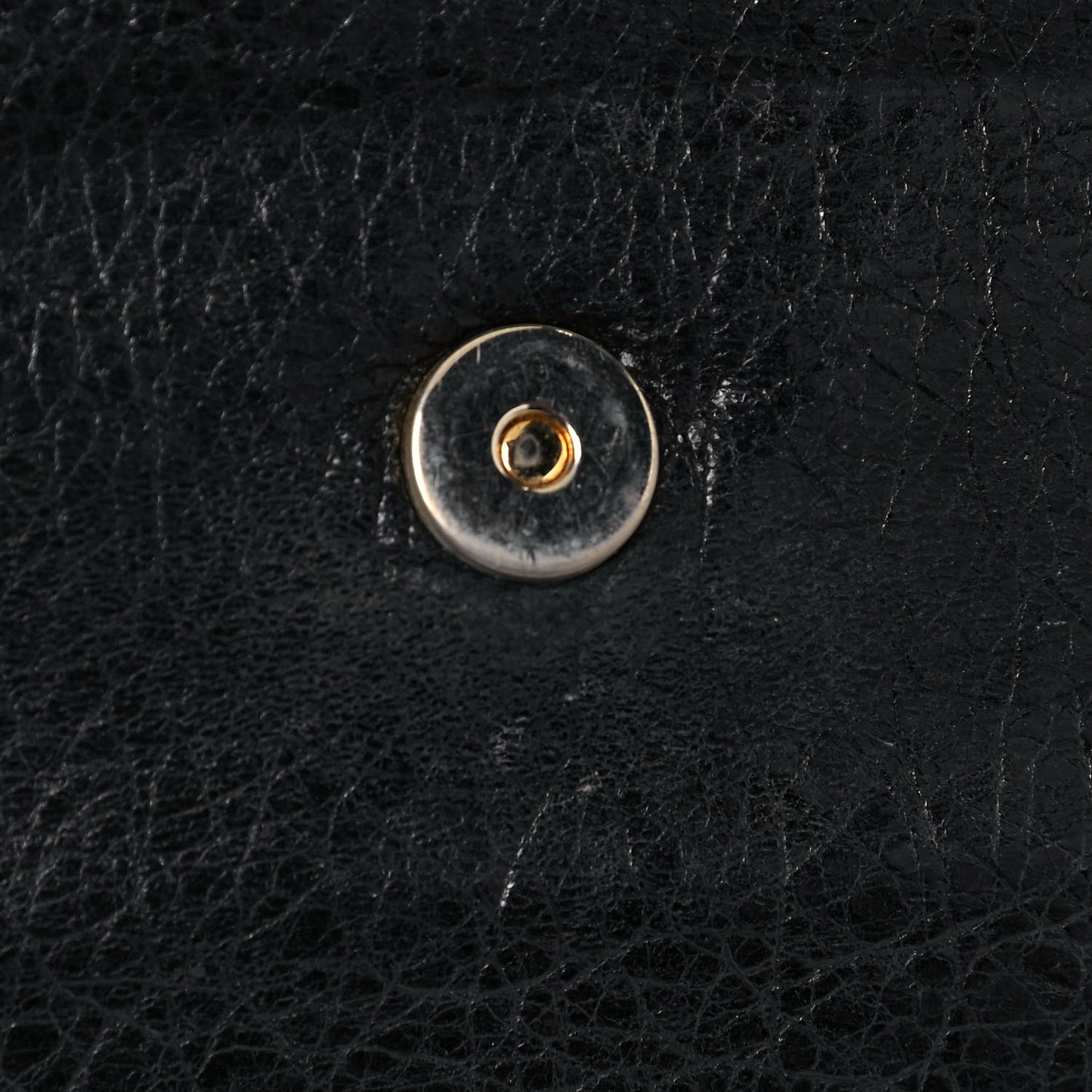 Agneau Giant 12 Gold Hardware Envelope Strap Clutch Black