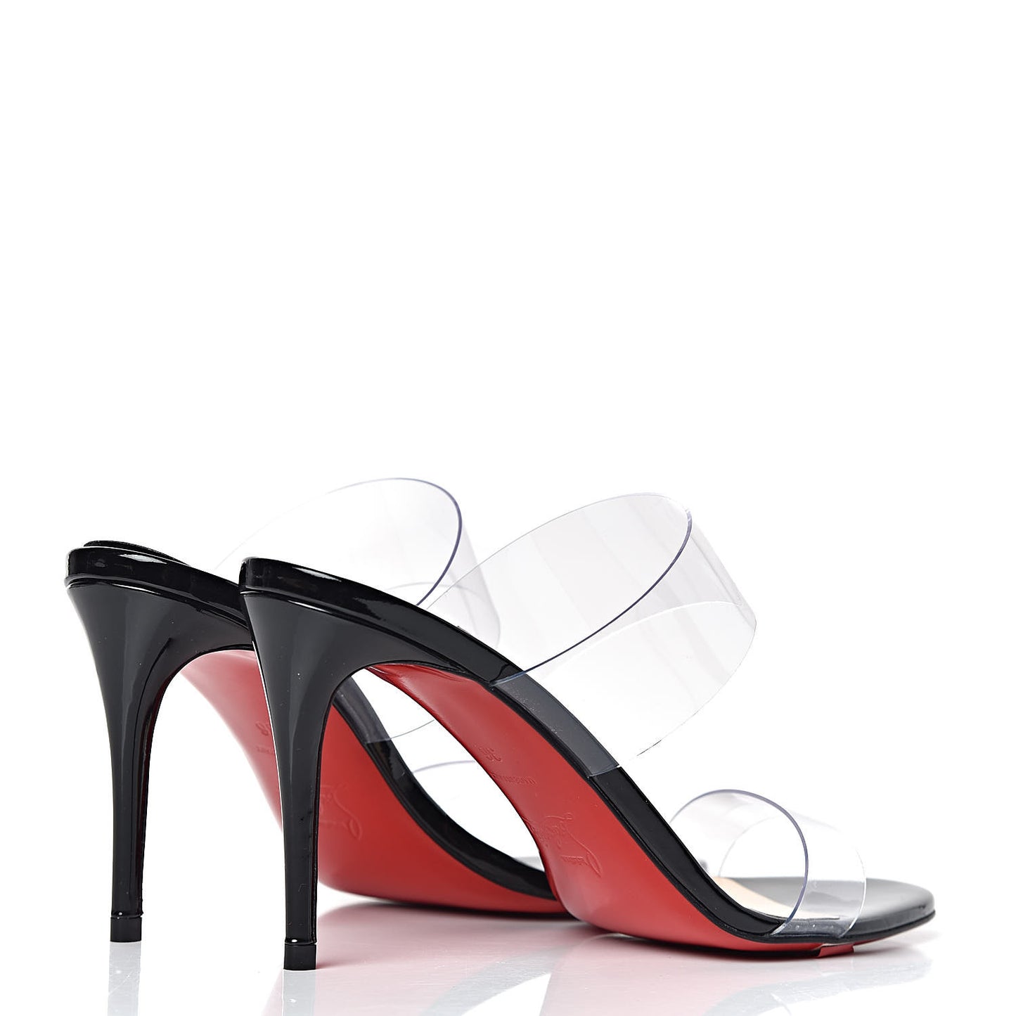 Patent PVC Just Nothing 85 Slide Sandals 36 Black