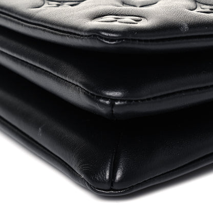 Louis Vuitton Lambskin Embossed Monogram Pochette Coussin Black 8 of 8