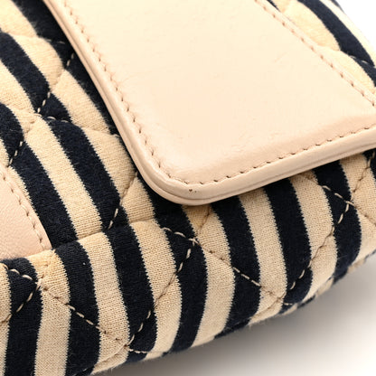 Chanel Jersey Quilted Small Coco Sailor Flap Beige Navy 16 of 17