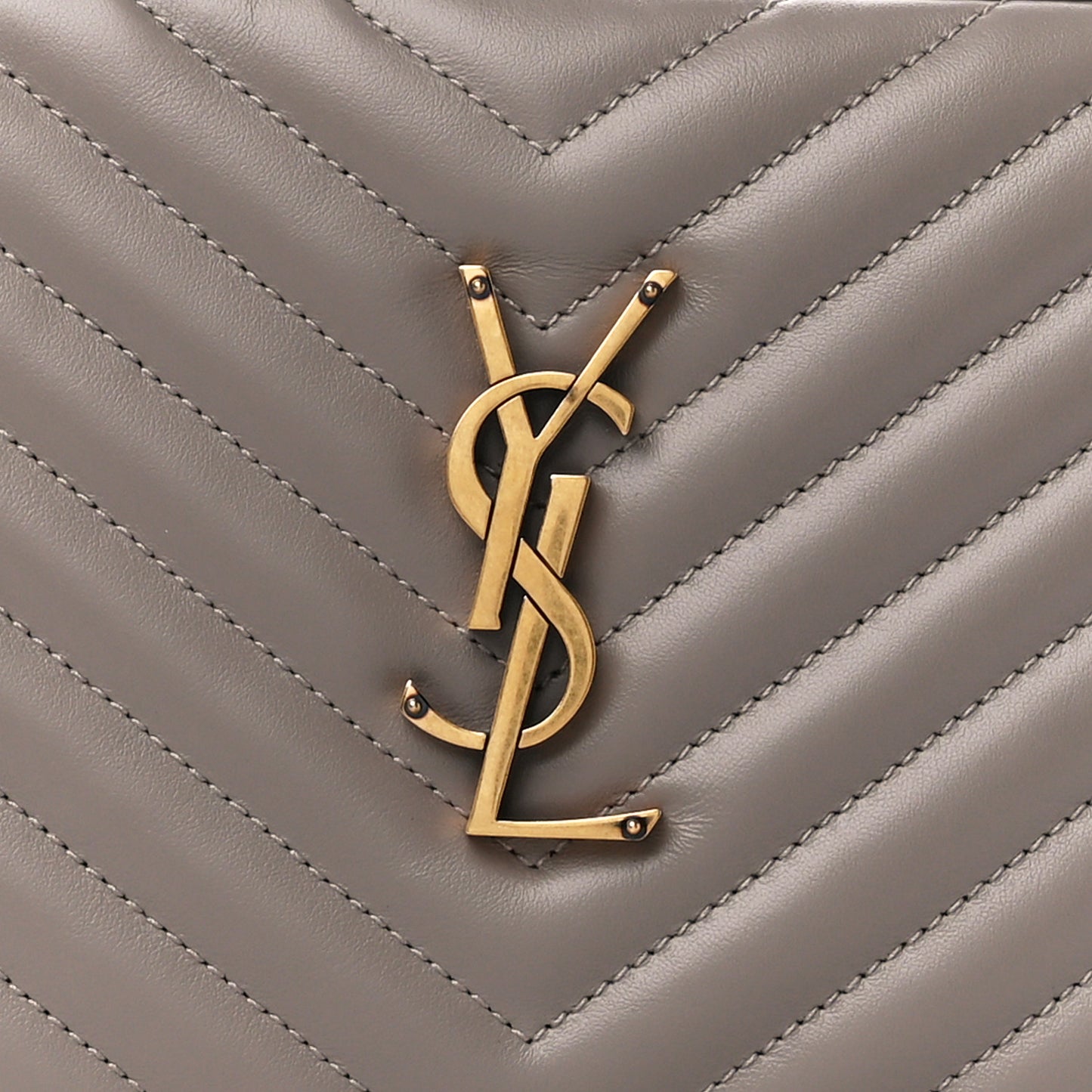 Calfskin Matelasse Monogram Lou Camera Bag Greyish Brown