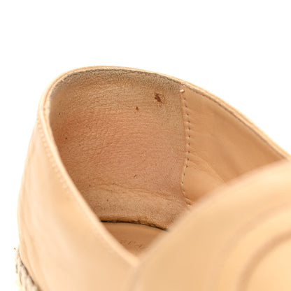 Chanel Lambskin CC Espadrilles 38 Beige Black 9 of 11